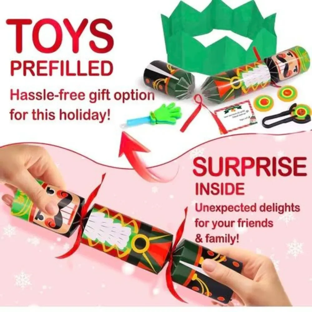 12 Pack Christmas No-Snap Party Table Favors, Christmas Party Supplies